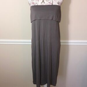 Chalet Gray Strapless Dress Medium